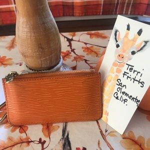 LV 🧡Orange Epi Key Cles, Good Used Condition